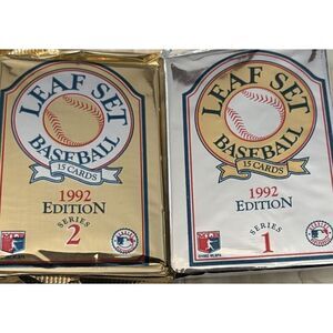 NEW SEALED 1992 LEAF BASEBALL PACK SERIES 1 & 2 UNOPENED 30CARDS ROOKIES